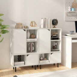 Floor Open Bookshelf Stackable Bookcase Combination Lattice Cabinet - thumbnail 3
