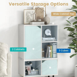 Floor Open Bookshelf Stackable Bookcase Combination Lattice Cabinet - thumbnail 5