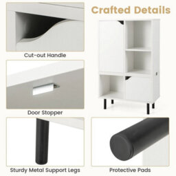 Floor Open Bookshelf Stackable Bookcase Combination Lattice Cabinet - thumbnail 4