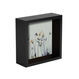 "Nicola Spring 6 X 6"" Deep Photo Frame - Black - 3D Deep Box Picture Frame Portrait Display Case (16 X 16Cm)" - thumbnail 1