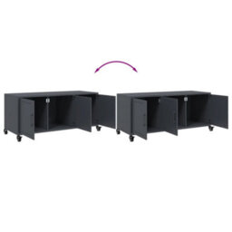 Berkfield Durable Tv Cabinet Anthracite 100.5X39X43.5 Cm Steel - thumbnail 9