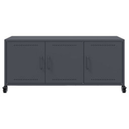 Berkfield Durable Tv Cabinet Anthracite 100.5X39X43.5 Cm Steel - thumbnail 6