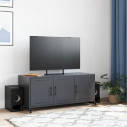 Berkfield Durable Tv Cabinet Anthracite 100.5X39X43.5 Cm Steel - thumbnail 3