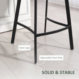 Wyld Haus Noso Tane Set Of 2 Green Faux Leather Upholstered Bar Stools - Counter Height, Powder-Coated Steel Frame - thumbnail 6