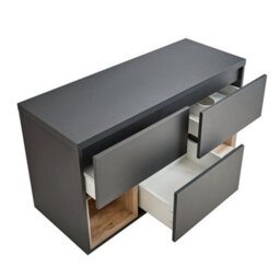 Homestylestore Black Grey 1200mm Wall Hung Bathroom Vanity Unit - thumbnail 2