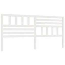 Walplus Bed Headboard White 206X4X100 Cm Solid Wood Pine - thumbnail 2