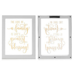 Livivo Family Picture Frame Set With A Clock & Shelf - Wooden Picture Frames For Wall & Tabletop, Display Gift For Friends - thumbnail 6