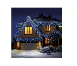 Premier Decorations Limited 480 Led Blue & White Snowing Icicle Lights Timer Christmas Lights 11.8M Lit Length - thumbnail 1