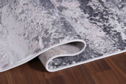 Onyx Modern Grunge Sprayed Abstract Area Rugs Silver 160X230 Cm - thumbnail 3