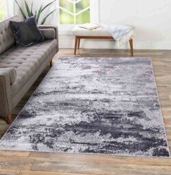 Onyx Modern Grunge Sprayed Abstract Area Rugs Silver 160X230 Cm - thumbnail 1
