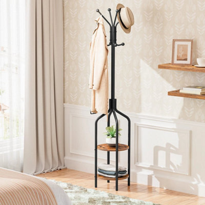 Coat Rack Coat Stand Hall Tree Free Standing Clothes Stand - image 1