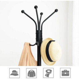 Coat Rack Coat Stand Hall Tree Free Standing Clothes Stand - thumbnail 5