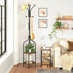 Coat Rack Coat Stand Hall Tree Free Standing Clothes Stand - thumbnail 3
