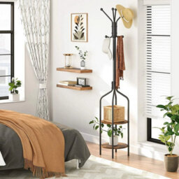 Coat Rack Coat Stand Hall Tree Free Standing Clothes Stand - thumbnail 4