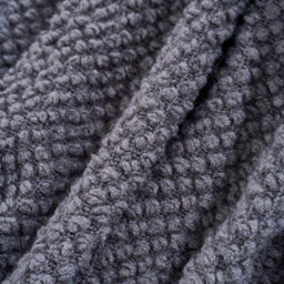 Living And Home Dark Gray Corn-Patterned Knitted Tassel Blanket, 130Cm L X 170Cm W - thumbnail 6