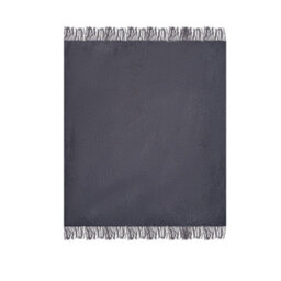 Living And Home Dark Gray Corn-Patterned Knitted Tassel Blanket, 130Cm L X 170Cm W - thumbnail 4