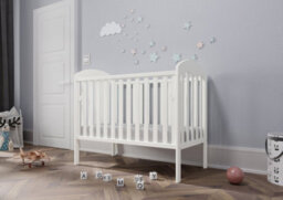 VICULII Lilibet Baby Cot White With Drop Side - thumbnail 1