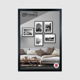 AK Frames Sleek A2 Black Thin Modern Picture Frame - Slim And Design For Posters, Prints And Photos - Elegant Wall Frame Decor - thumbnail 1