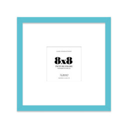 "8X8"" Turquoise Picture Frame - 8X8"" Square Frame With 5X5"" Mount For 8X8""/5X5"" Pictures Classic Style Wall Art, 1 Pack"