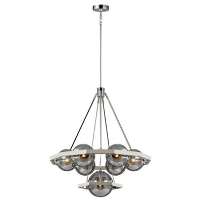 Luminosa Lighting Elstead Feiss Harper 7 Light Chandelier Polished Nickel - image 1
