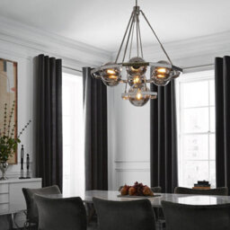 Luminosa Lighting Elstead Feiss Harper 7 Light Chandelier Polished Nickel - thumbnail 3