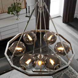 Luminosa Lighting Elstead Feiss Harper 7 Light Chandelier Polished Nickel - thumbnail 2