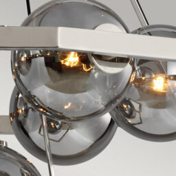 Luminosa Lighting Elstead Feiss Harper 7 Light Chandelier Polished Nickel - thumbnail 5