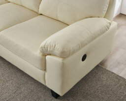 SC FURNITURE LIMITED Cream Leather Corner Sofa + Usb Charging Ports -Lhf - Brooklyn - thumbnail 2