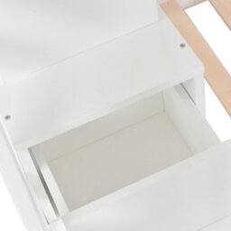 Bunk Bed With Stairs And Slide, Solid Pine Wood Frame, Kid Bed With 2 Drawers In The Steps,90X190Cm, White - thumbnail 4