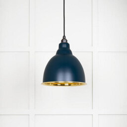 From the Anvil Smooth Brass Brindley Pendant In Dusk - thumbnail 3