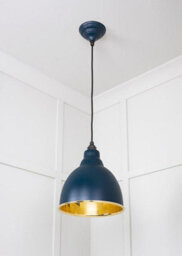 From the Anvil Smooth Brass Brindley Pendant In Dusk - thumbnail 4