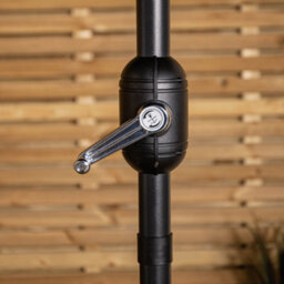 Samuel Alexander 2.7M Black Havana Garden Patio Parasol With Crank Handle - thumbnail 6