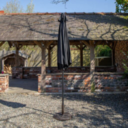 Samuel Alexander 2.7M Black Havana Garden Patio Parasol With Crank Handle - thumbnail 4