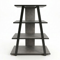 Decortie Lyno Mini Tv Unit For Tvs Up To 24In Retro Grey 3 Open Shelves 70 X 40 X 80 Cm - thumbnail 8