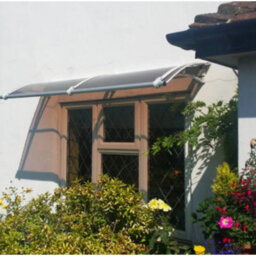 Canofix UK Canofix Door Canopy Pc 2500 Width X 1500 Projection (Grey Bracket - Bronze Sheet)