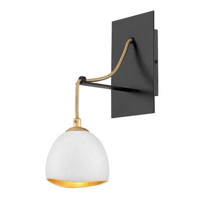 Luminosa Lighting Elstead Lisa Mcdennon By Hinkley Nula 1 Light Wall Light Shell White, Luxe Gold - image 1