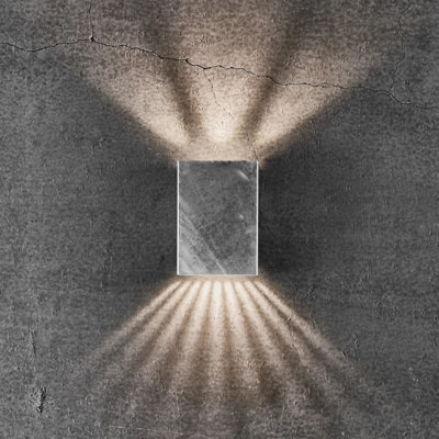Nordlux Fold Outdoor Galvanized Steel Wall Light Coastal/marine Safe Silver,mains Led - image 1