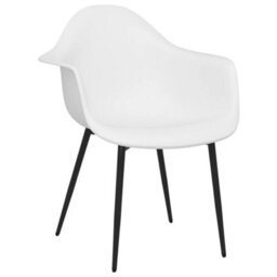 Berkfield Contemporary Dining Chairs 4 Pcs White Pp - thumbnail 3