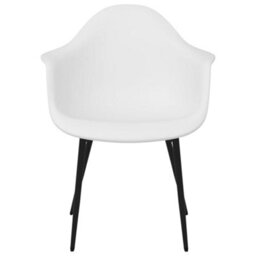 Berkfield Contemporary Dining Chairs 4 Pcs White Pp - thumbnail 4