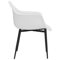 Berkfield Contemporary Dining Chairs 4 Pcs White Pp - thumbnail 5