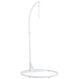 Beliani Hanging Chair With Stand Allera Metal White - thumbnail 9