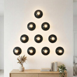E27 Lamp Holder Light Fitting Wall Or Ceiling Mountable, Black 150mm Round Base Plate, Easy Socket Installation - thumbnail 7