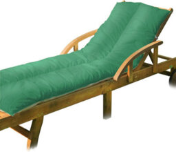 Lancashire Textiles Sun Lounger Topper Cushion With Elasticated Straps And Hollowfibre Filling - Green - thumbnail 1