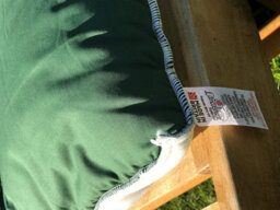 Lancashire Textiles Sun Lounger Topper Cushion With Elasticated Straps And Hollowfibre Filling - Green - thumbnail 5