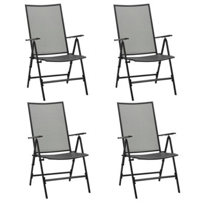 Berkfield Folding Mesh Chairs 4 Pcs Steel Anthracite - image 1