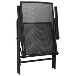 Berkfield Folding Mesh Chairs 4 Pcs Steel Anthracite - thumbnail 6