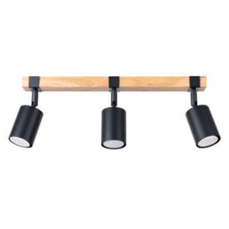 Luminosa Lighting Luminosa Fager Ceiling Spotlight Bar 3 Lamp Black
