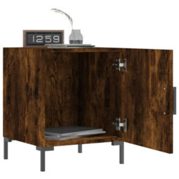 Berkfield Bedside Cabinets 2 Pcs Smoked Oak 40X40X50 Cm Engineered Wood - thumbnail 8