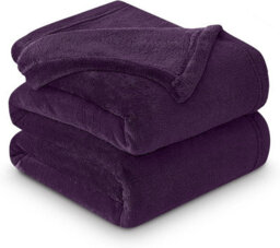 Gc Gaveno Cavailia Luxury Faux Fur Throw 150X200 Cm Aubergine Fleece Blanket For Double Bed & Sofa Bed - thumbnail 6