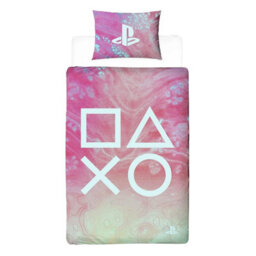 Playstation Marble Effect Reversible Duvet Set Pink (Double) - thumbnail 2